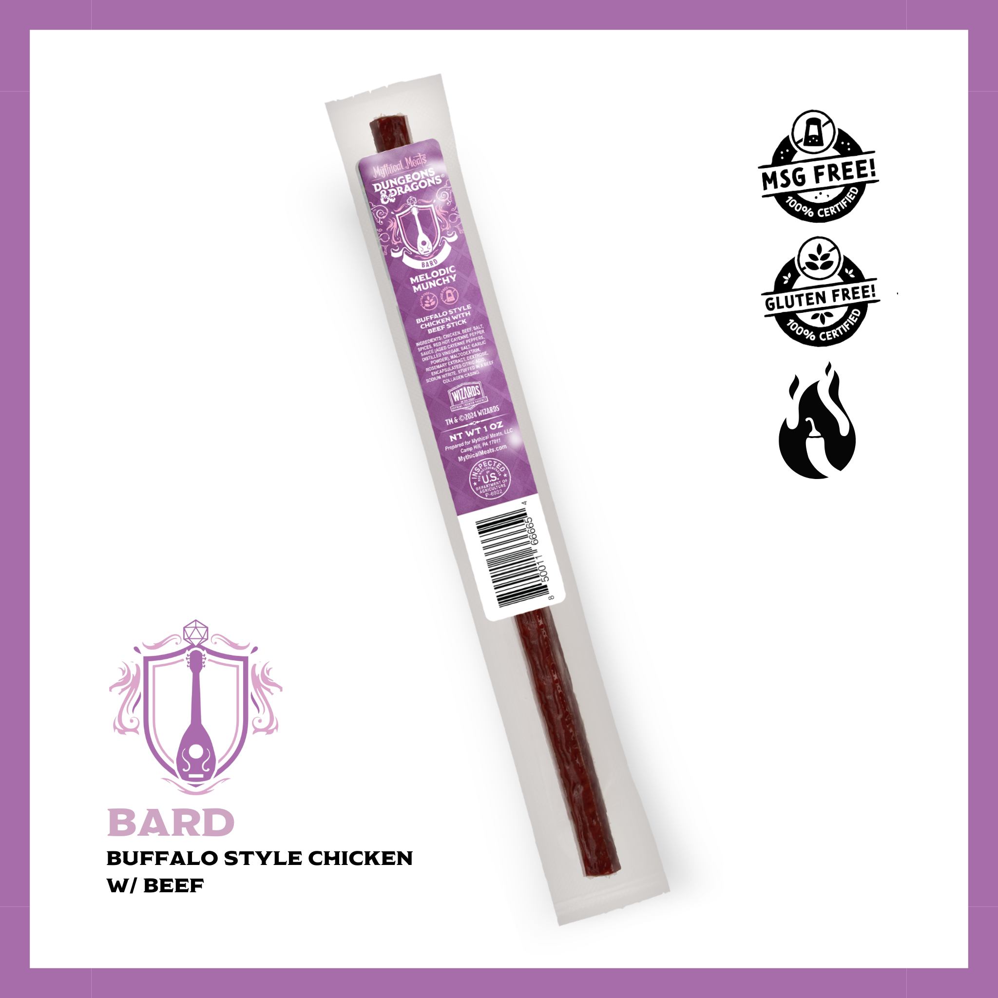 Bard (Buffalo Style Chicken w/Beef)