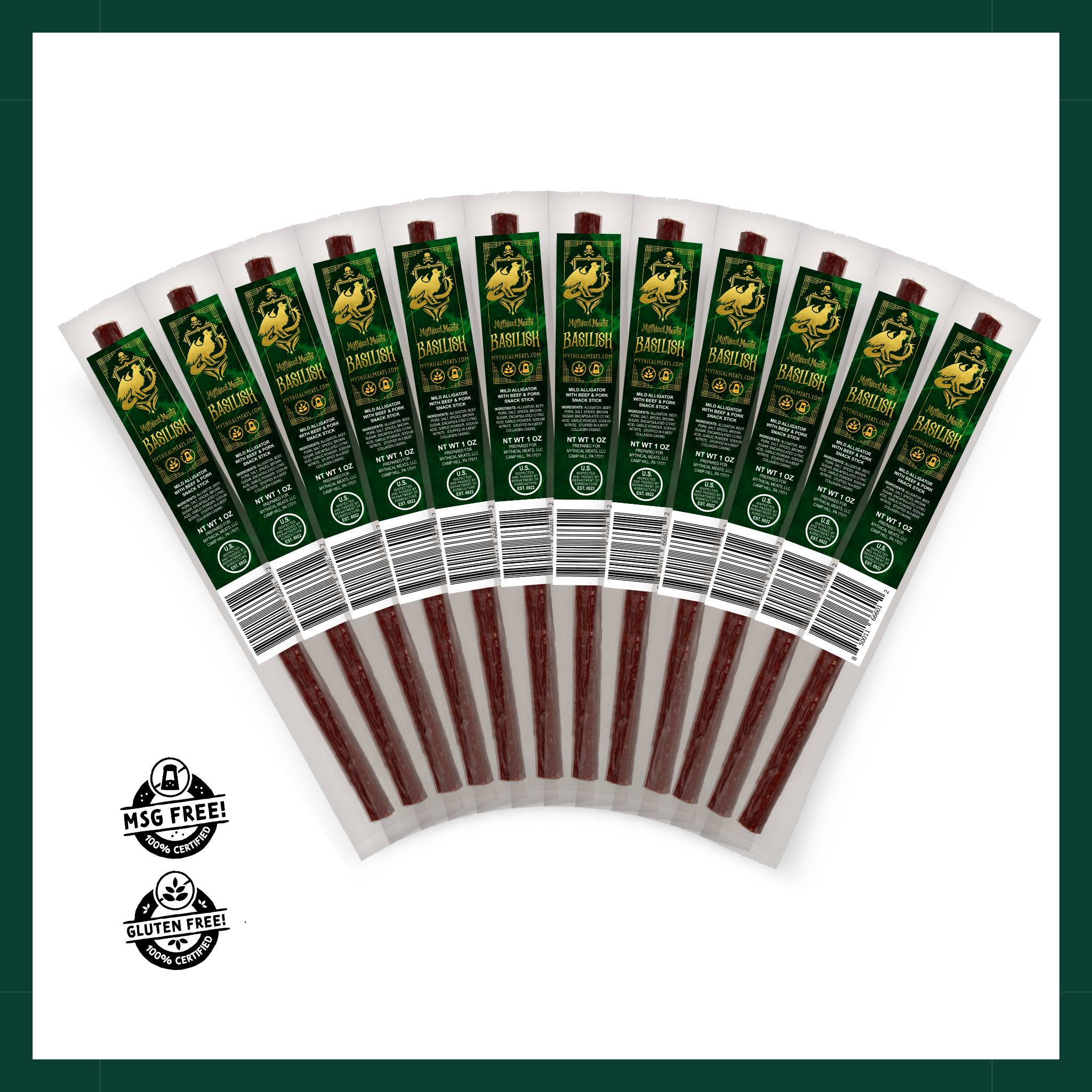 Basilisk (Mild Alligator w/Beef & Pork)