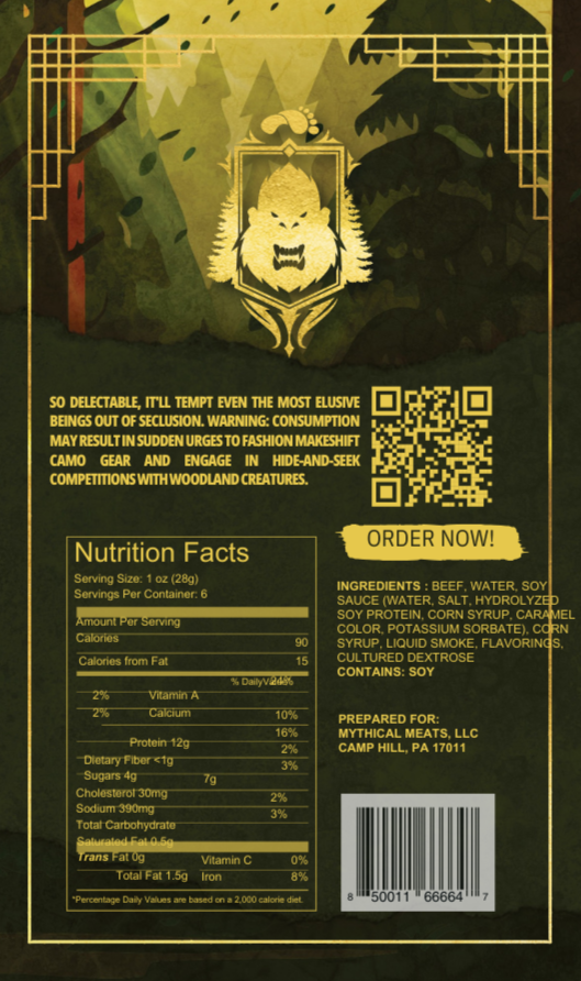 Mythical Meats® Beef Jerky