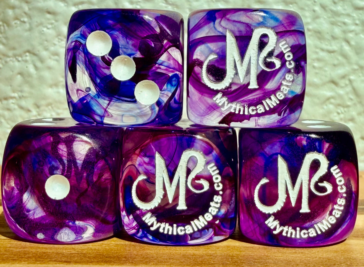 Mythical Meats® Chessex® Nebula® Nocturnal 16mm d6 Die Dice