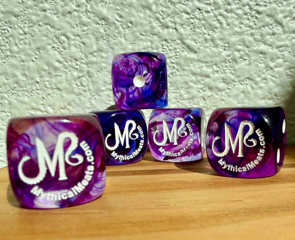 Mythical Meats® Chessex® Nebula® Nocturnal 16mm d6 Die Dice