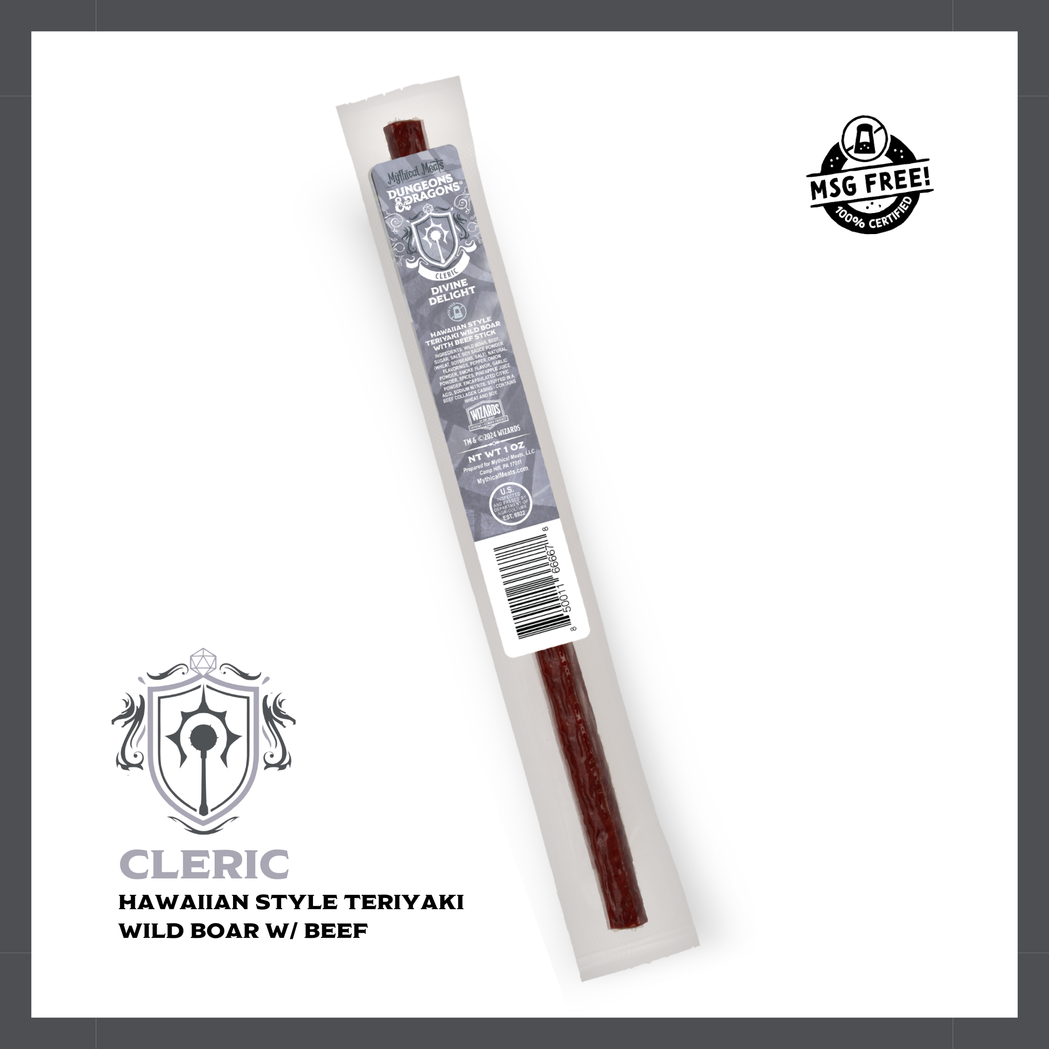 Cleric (Hawaiian Teriyaki Wild Boar w/Beef)