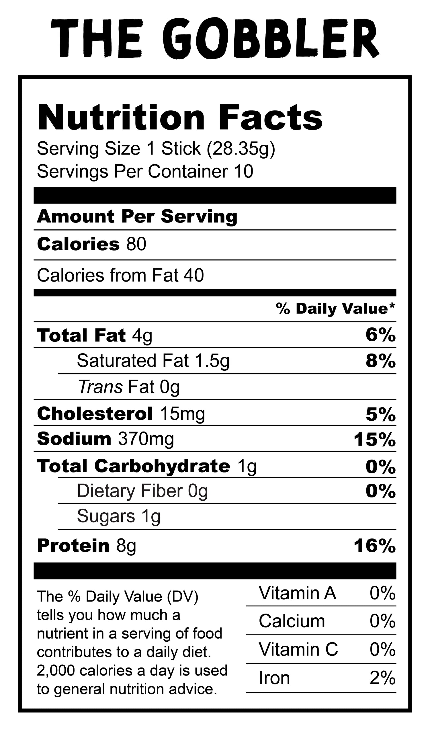 Gobbler (Turkey w/Beef and Dried Cranberries)