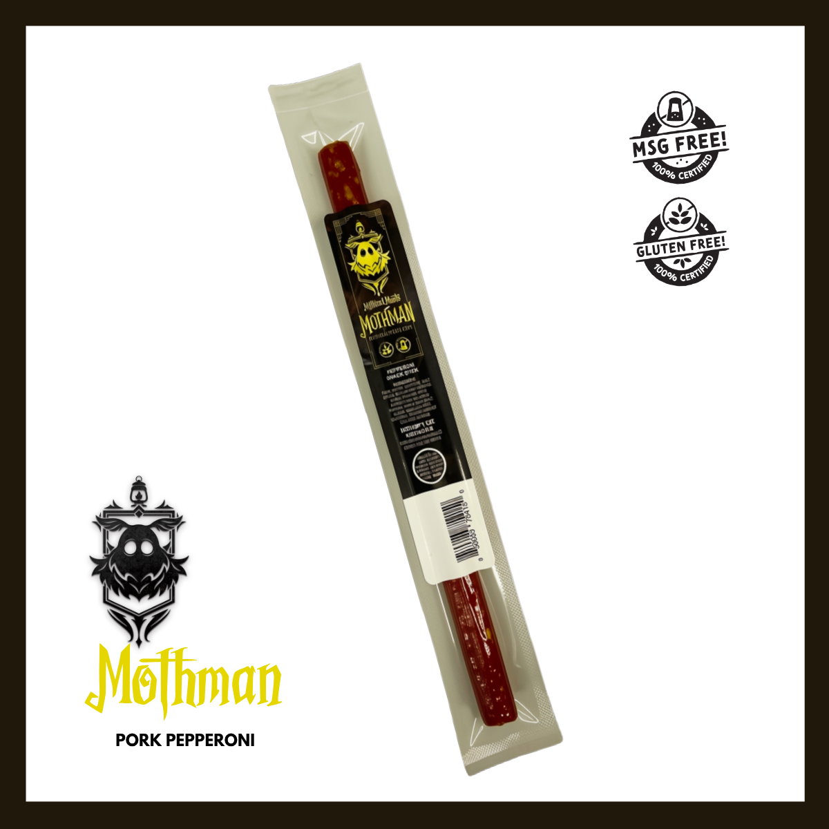 Pork pepperoni snack stick - Mothman flavor, single 1 oz stick