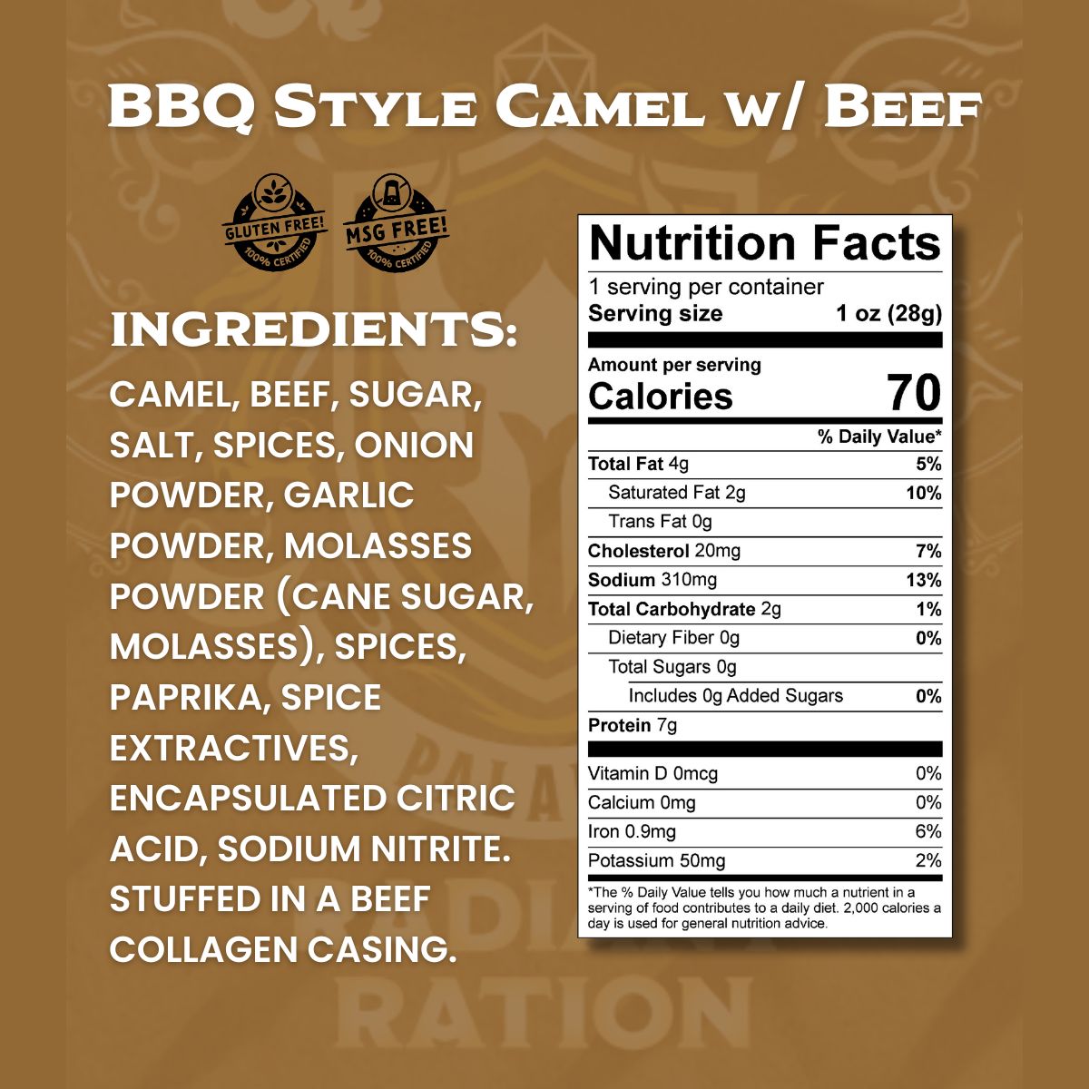Paladin (BBQ Style Camel w/Beef)