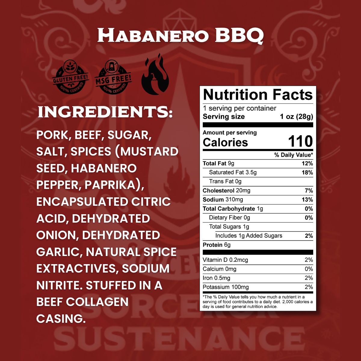 Sorcerer (Habanero BBQ Pork w/Beef)