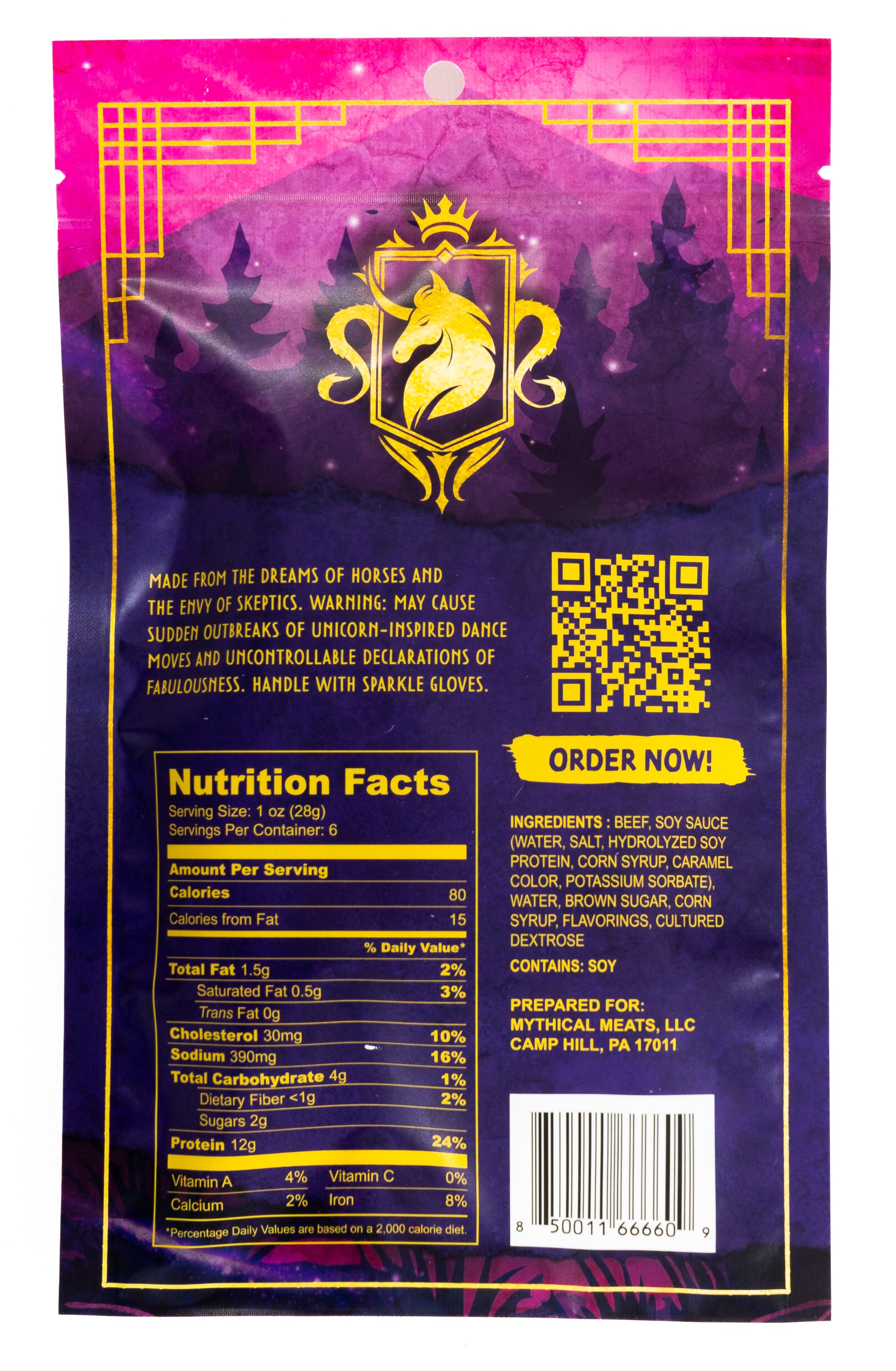 Mythical Meats® Beef Jerky - 6 OZ. SINGLE BAGS-Mythical Meats