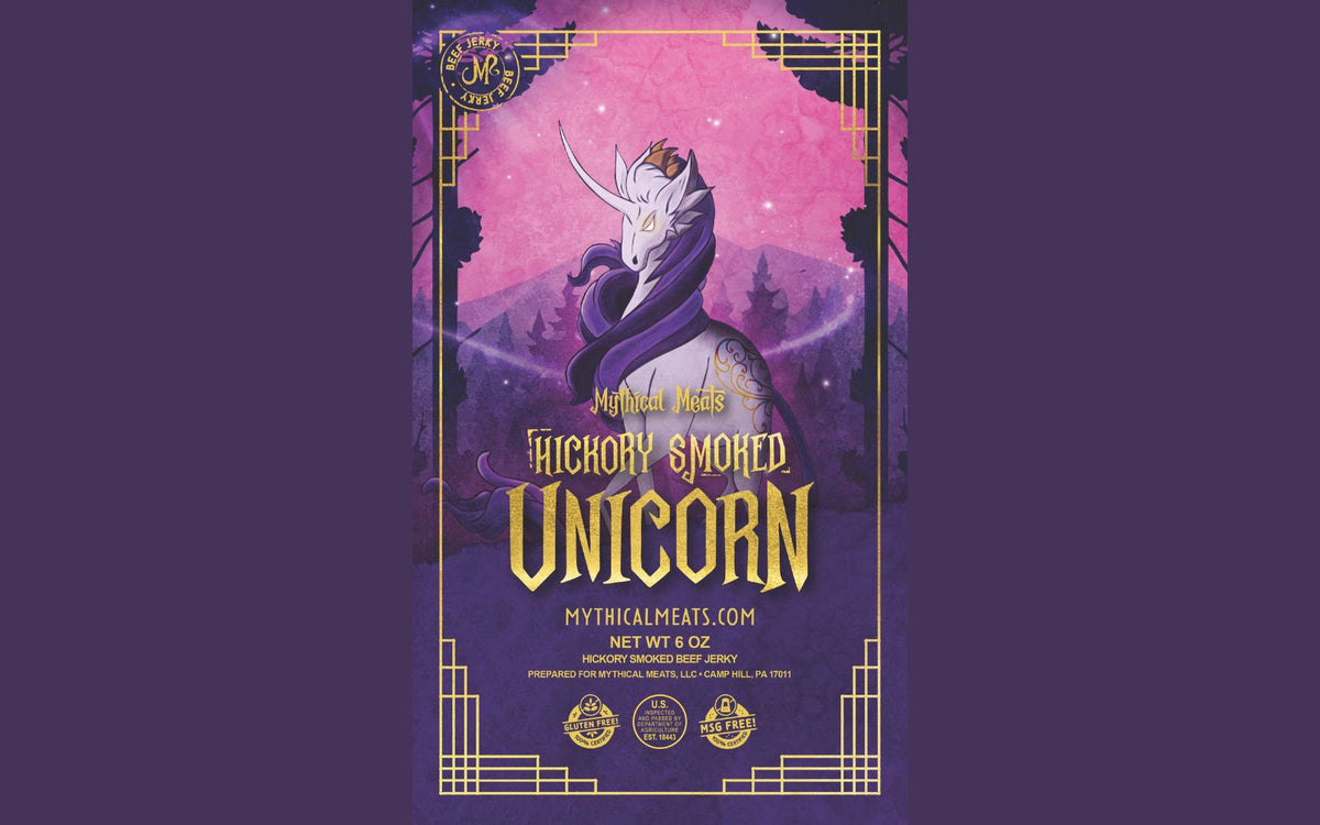 hickory smoked unicorn beef jerky