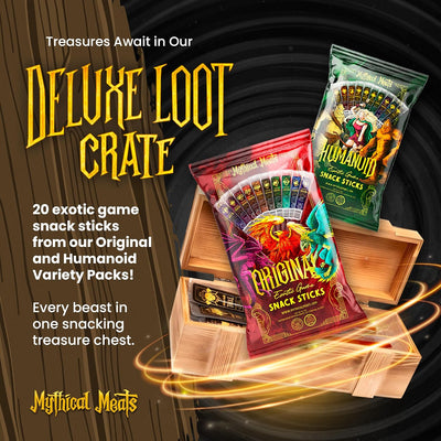 Mythical Meats® DELUXE Loot Crate - 20 Snack Sticks Included!