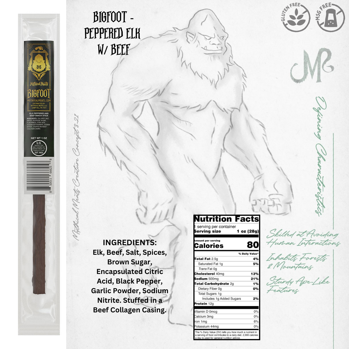 Mythical Meats® Humanoid Snack Sticks