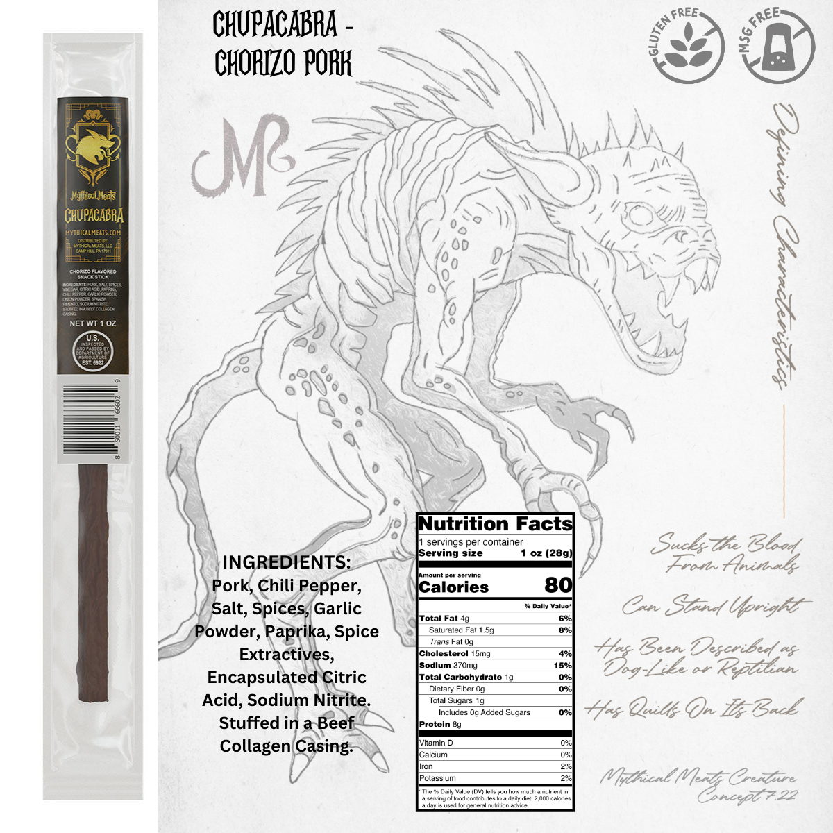 Mythical Meats® Original Snack Sticks