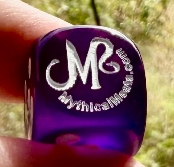 Mythical Meats® Chessex® Translucent Purple / White 16mm d6 Die Dice