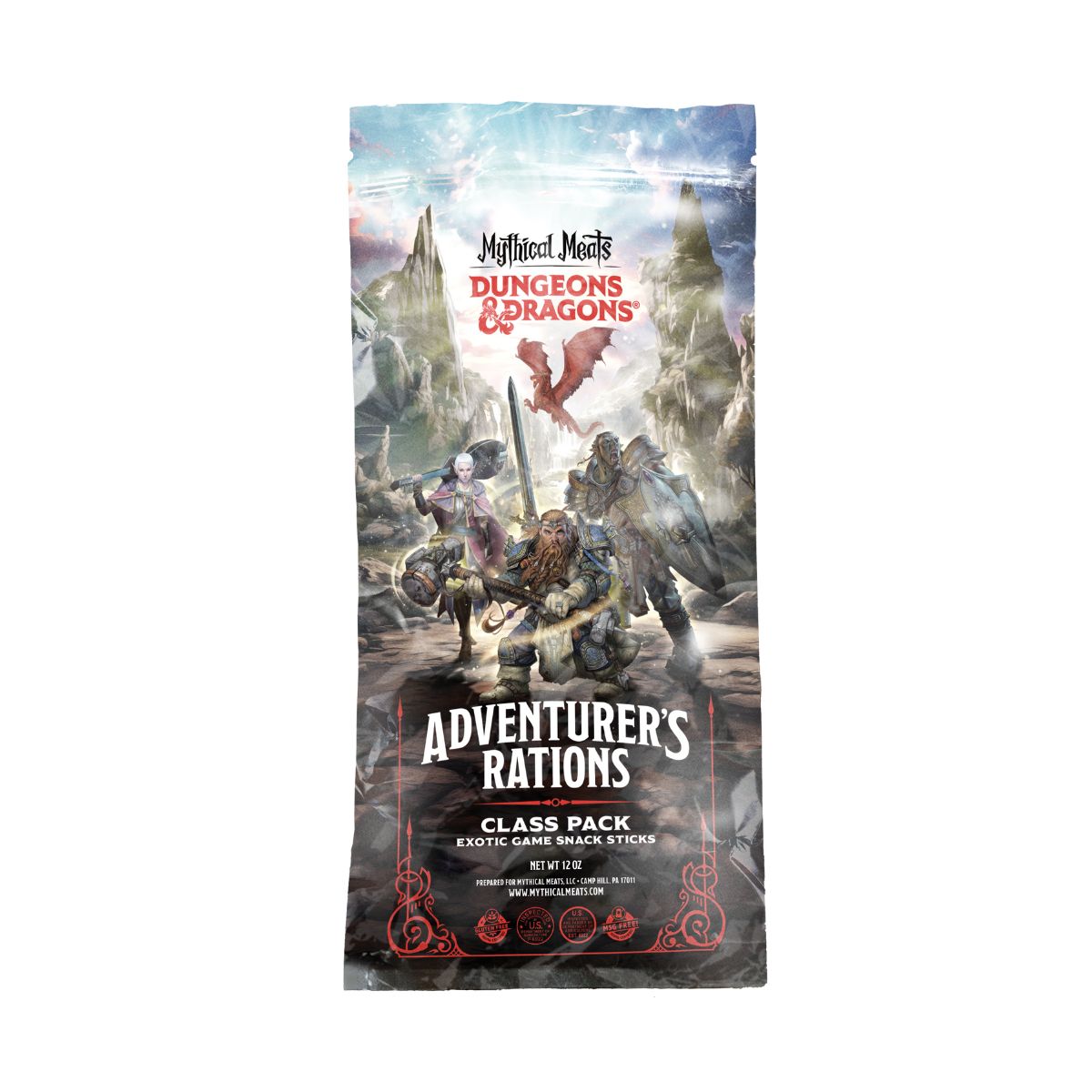 DUNGEONS & DRAGONS Snack Sticks Variety Pack - Pack of 12 1 OZ. Exotic Game Snack Sticks