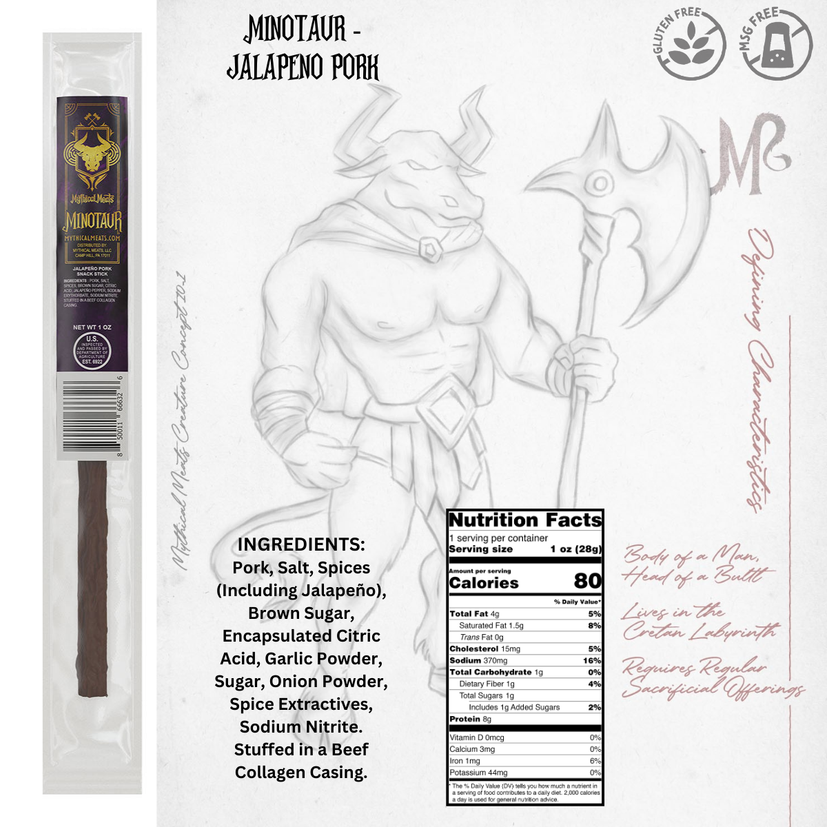 Mythical Meats® Humanoid Snack Sticks