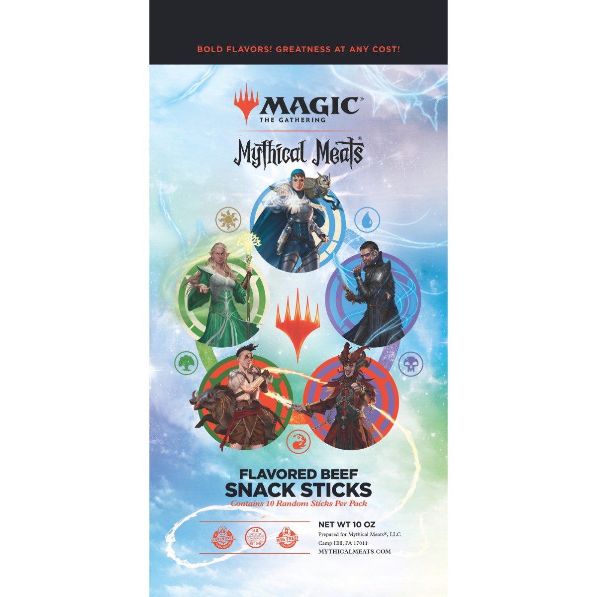 Magic The Gathering Beef Snack Sticks Variety Pack - Pack of 10 Random Sticks