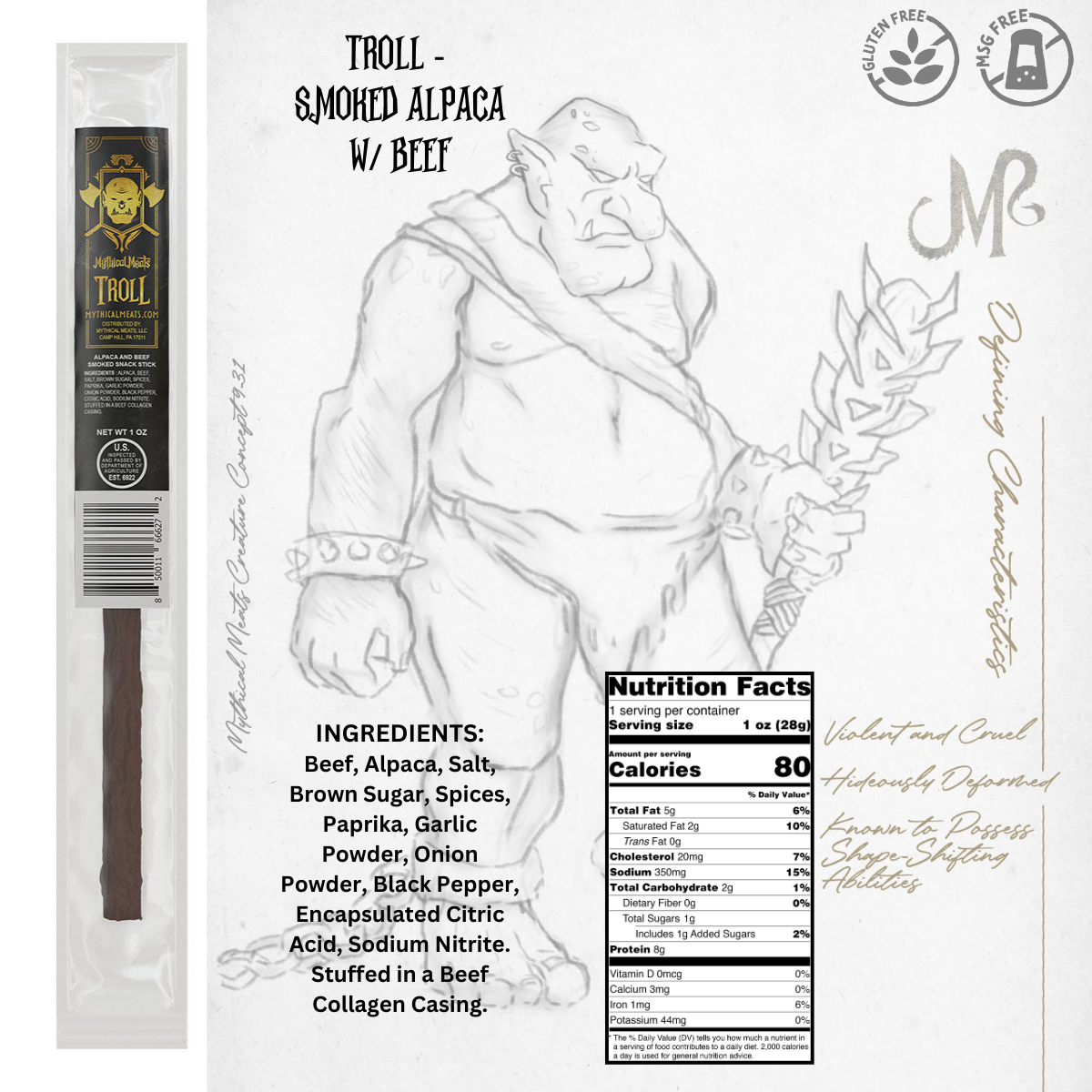 Mythical Meats® Humanoid Snack Sticks