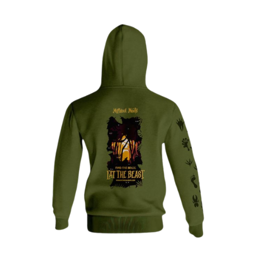 Mythical Meats® Military Green Graphic Hooded Sweatshirt-Mythical Meats