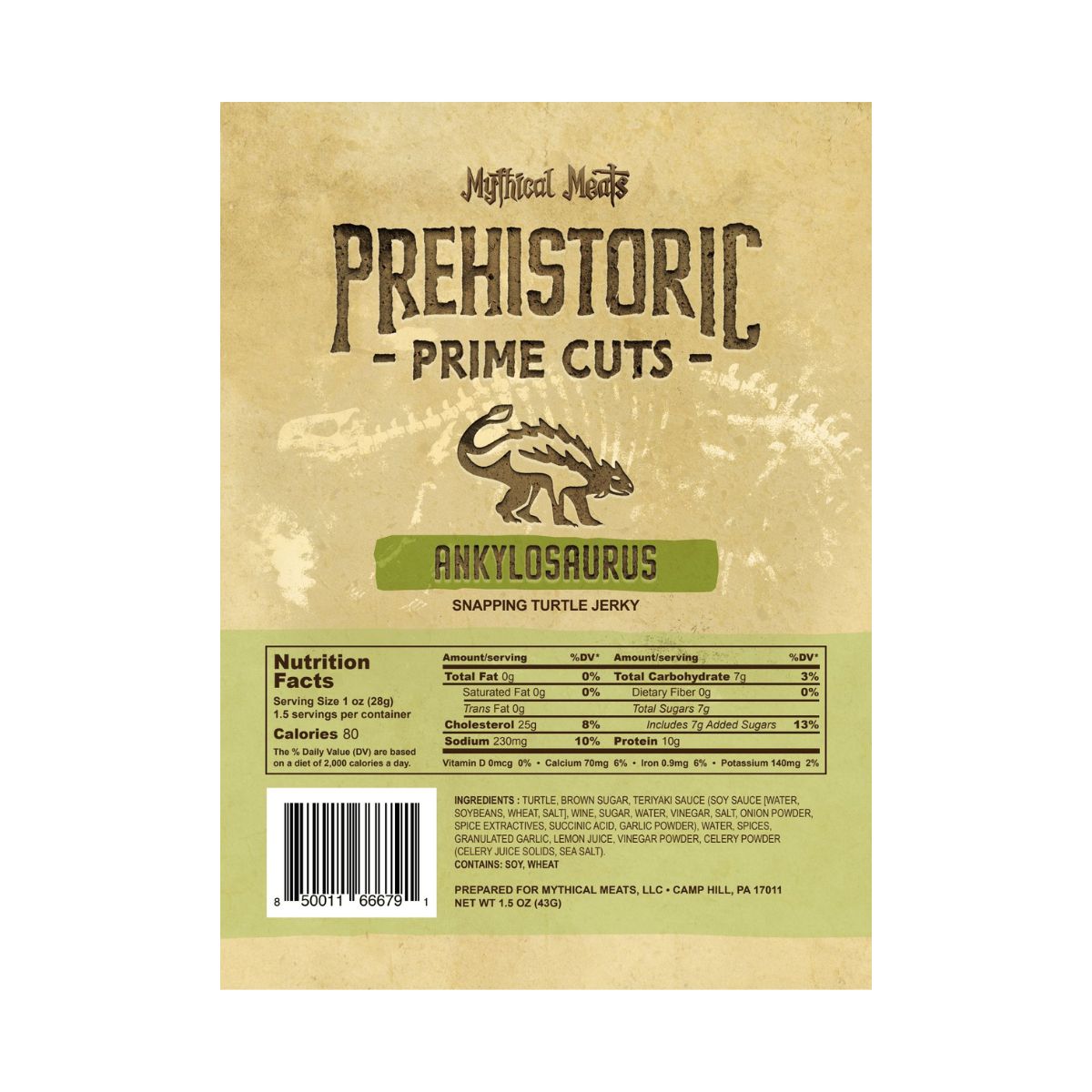 Mythical Meats® Prehistoric Prime Cuts SINGLE BAGS