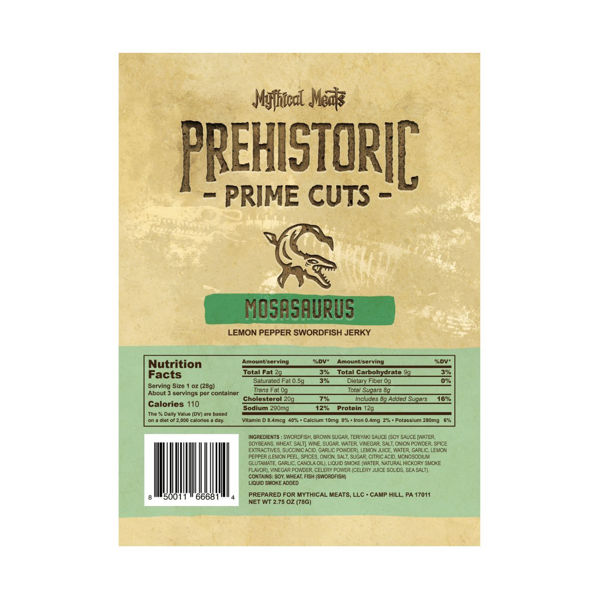 Mythical Meats® Prehistoric Prime Cuts Jerky Set (4) Bags of Jerky!-Mythical Meats